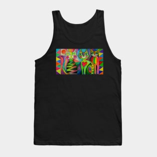 3 colourful cats Tank Top